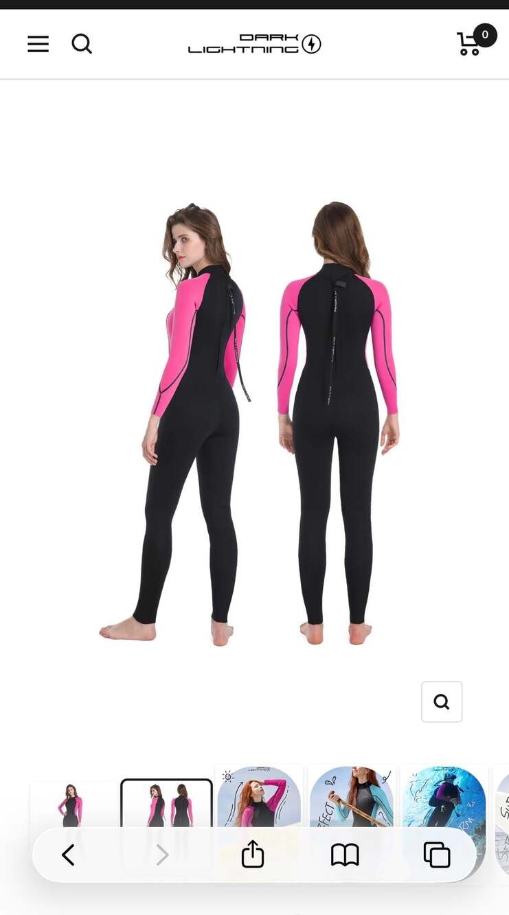 Dark Lightning Women's Wetsuit Pink and Black XXL NWT